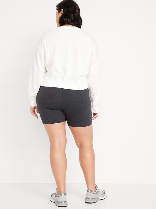 Image number 7 showing, High-Waisted Jersey Biker Shorts -- 6-inch inseam