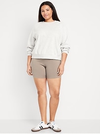 View large product image 6 of 7. High-Waisted Jersey Biker Shorts -- 6-inch inseam