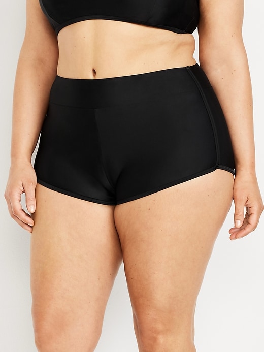 Image number 7 showing, High-Waisted Matte Swim Shorts