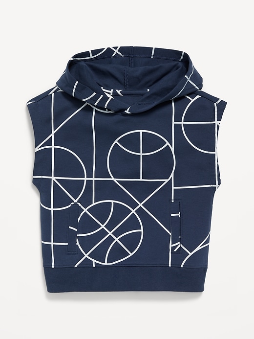 View large product image 2 of 2. Dynamic Fleece Oversized Sleeveless Hooded Sweatshirt for Toddler Boys