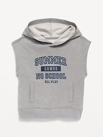 Image number 1 showing, Dynamic Fleece Oversized Sleeveless Hooded Sweatshirt for Toddler Boys