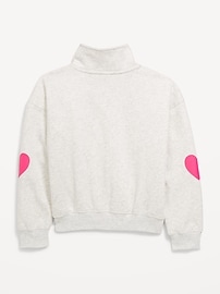 View large product image 3 of 4. Oversized Quarter-Zip Sweatshirt for Girls