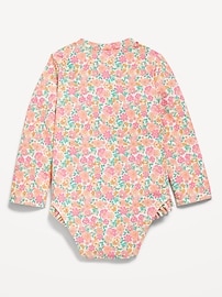Image number 2 showing, Printed Zip-Front Rashguard One-Piece Swimsuit for Baby