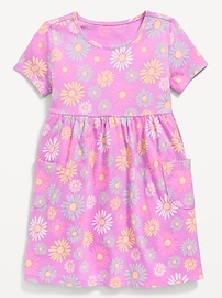 Image number 1 showing, Printed Jersey-Knit Short-Sleeve Dress for Toddler Girls