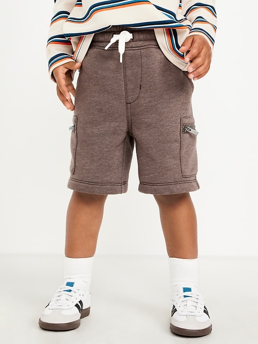 View large product image 2 of 3. Zip Cargo Fleece Shorts for Toddler Boys