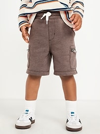 Image number 2 showing, Zip Cargo Fleece Shorts for Toddler Boys