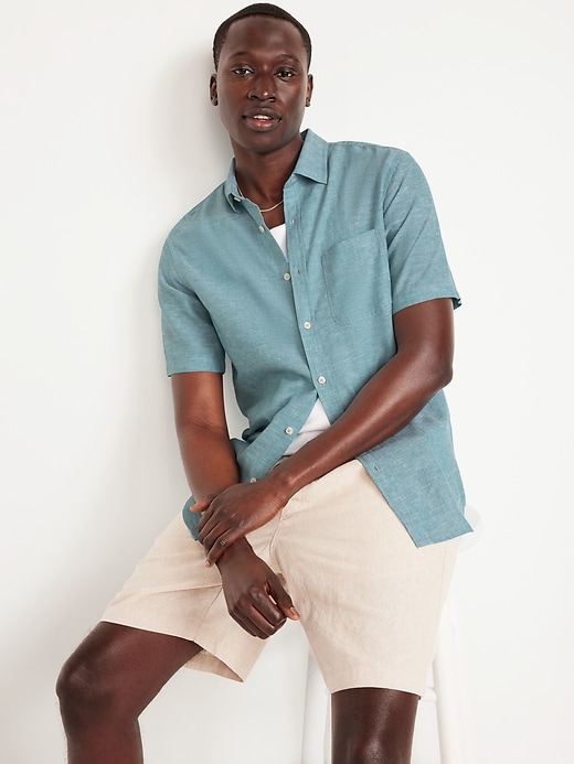 Image number 3 showing, Classic Fit Everyday Linen-Blend Shirt