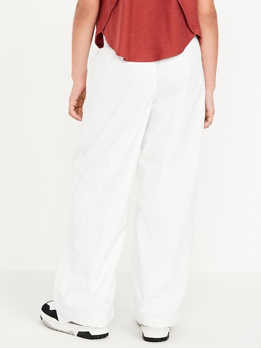 View large product image 2 of 4. High-Waisted Crinkle Wide-Leg Pants for Girls