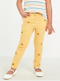 Image number 2 showing, High-Waisted Rockstar 360° Stretch Embroidered Jeggings for Toddler Girls