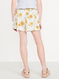 Image number 2 showing, Printed Linen-Blend Utility Shorts for Girls