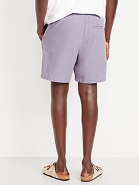 L'image numéro 2 présente Short de jogging en mélange de lin, entrejambe de 18 cm