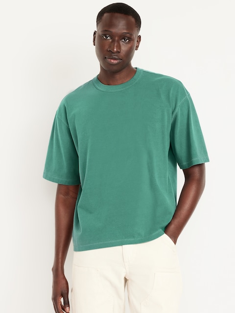 Garment-Dyed Cropped T-Shirt