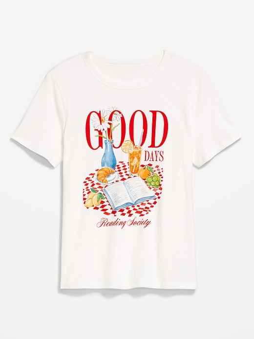 L'image numéro 9 présente T-shirt passe-partout ras du cou à imprimé