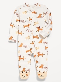 Image number 1 showing, 2-Way-Zip Sleep & Play Footed One-Piece for Baby