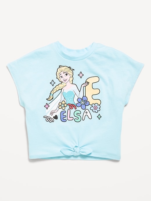 View large product image 1 of 1. Disney© Graphic Tie-Knot T-Shirt for Toddler Girls