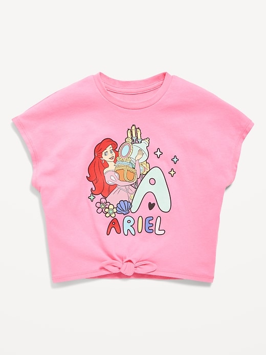 View large product image 1 of 2. Disney© Graphic Tie-Knot T-Shirt for Toddler Girls