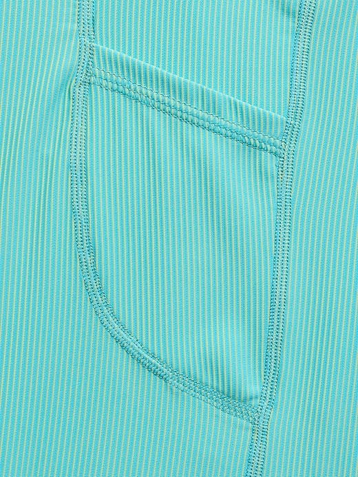 Image number 6 showing, High-Waisted PowerSoft Ribbed Performance 7/8 Leggings for Girls