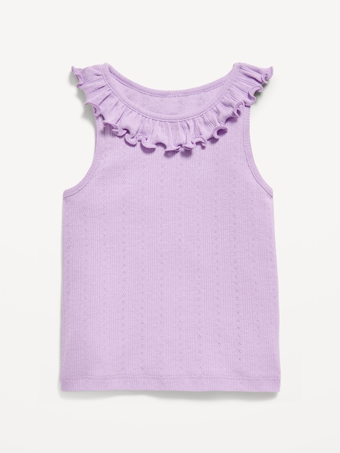 Camisole ajustée à col volanté pour toute-petite fille
