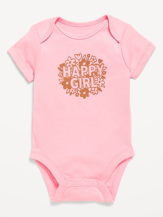 View large product image 1 of 3. Short-Sleeve Graphic Bodysuit for Baby