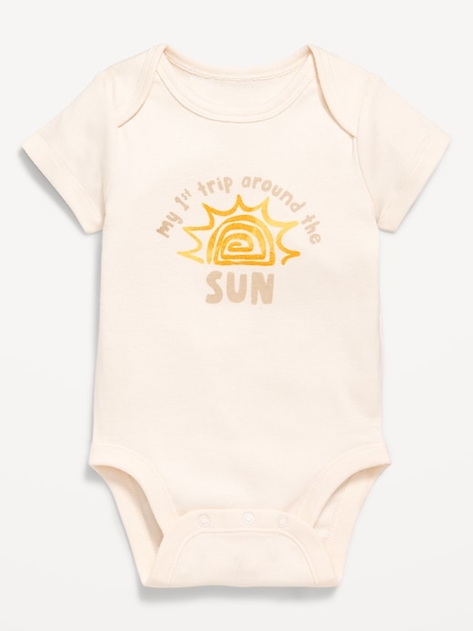 View large product image 1 of 2. Short-Sleeve Graphic Bodysuit for Baby