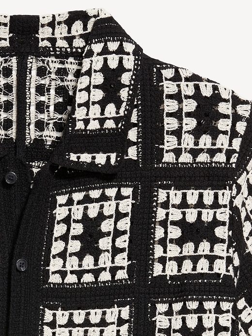 Image number 5 showing, Short-Sleeve Crochet Sweater