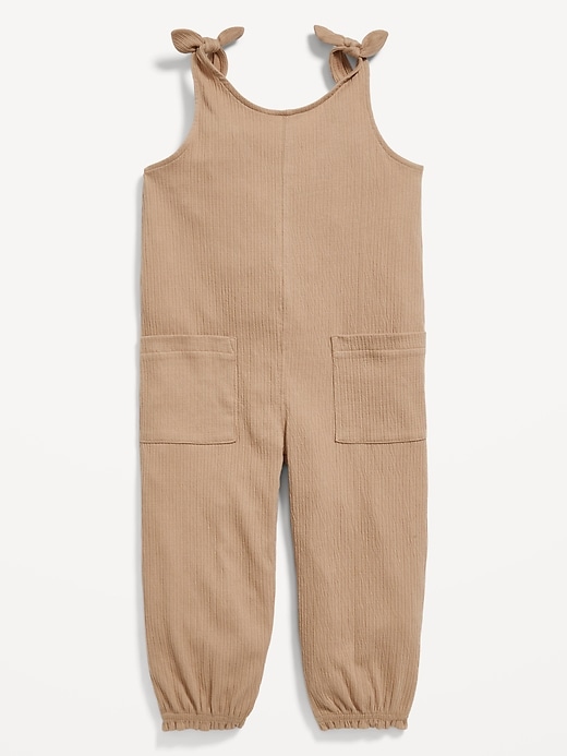 View large product image 1 of 2. Sleeveless Jacquard-Knit Jumpsuit for Toddler Girls