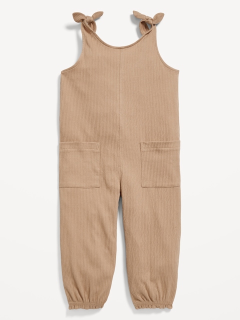 Sleeveless Jacquard-Knit Jumpsuit for Toddler Girls