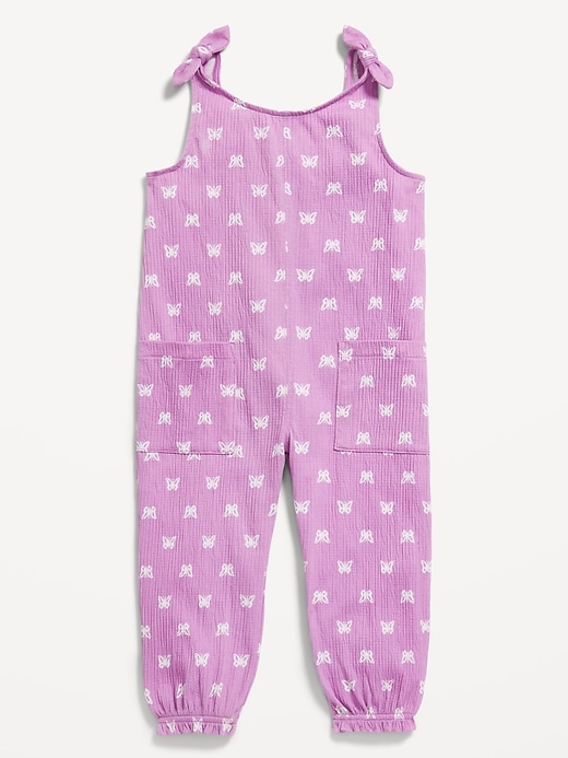 View large product image 2 of 2. Sleeveless Jacquard-Knit Jumpsuit for Toddler Girls