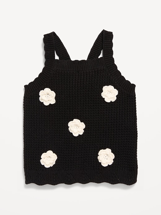 View large product image 1 of 2. Applique Sweater-Knit Tank Top for Toddler Girls