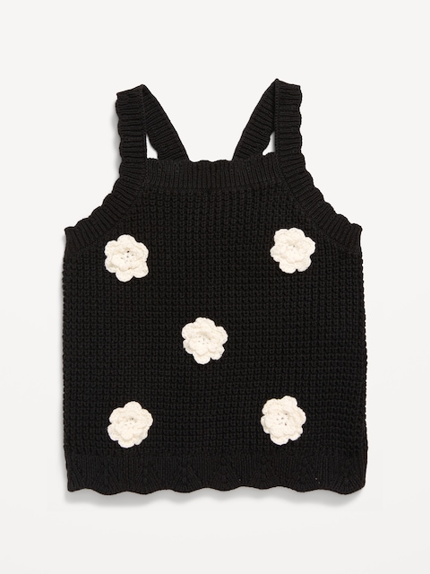 Applique Sweater-Knit Tank Top for Toddler Girls
