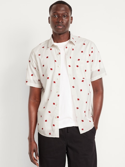 Classic Fit Everyday Printed Poplin Shirt