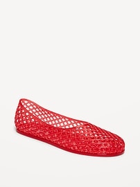 Image number 1 showing, Jelly Lattice Ballet Flats for Girls