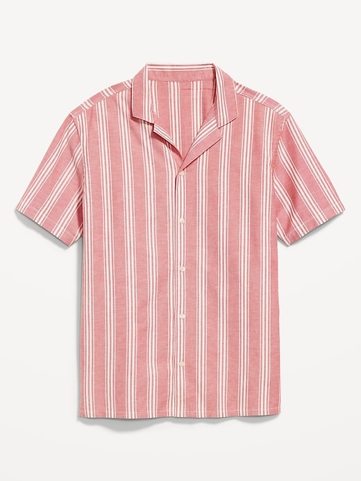 Image number 4 showing, Short-Sleeve Striped Oxford Camp Shirt
