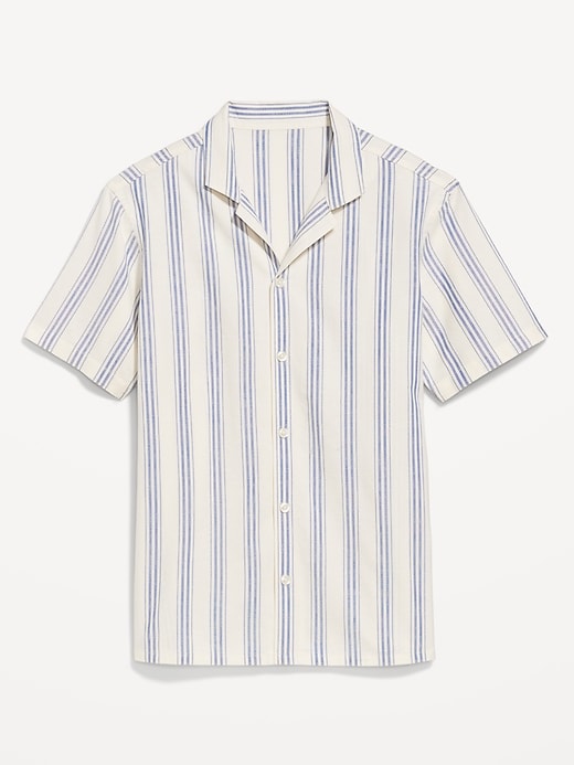 Image number 4 showing, Short-Sleeve Striped Oxford Camp Shirt