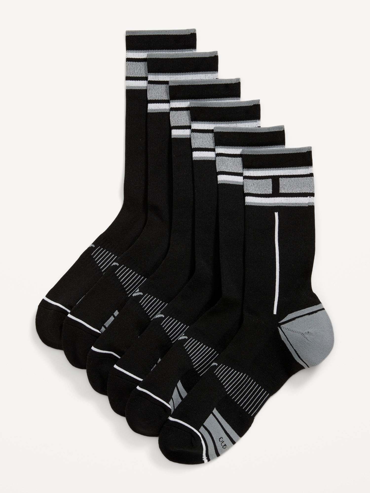 3-Pack Athletic Crew Socks for Men