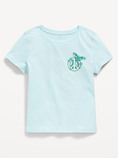 T-shirt à manches courtes à imprimé pour fille