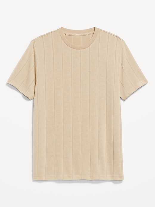 Image number 1 showing, Crew-Neck Ribbed T-Shirt