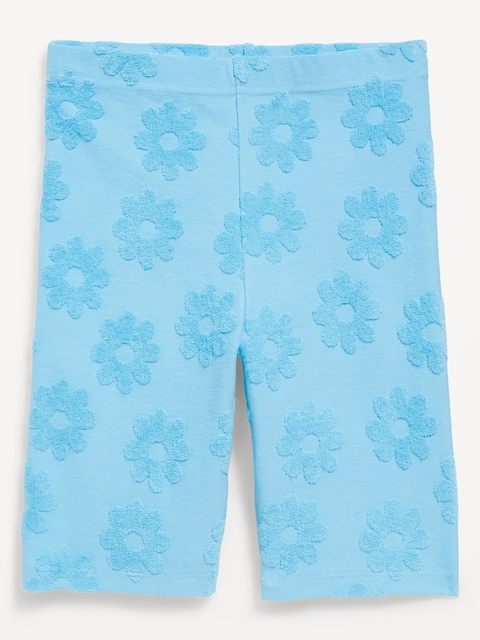 Long Towel Terry Biker Shorts for Girls