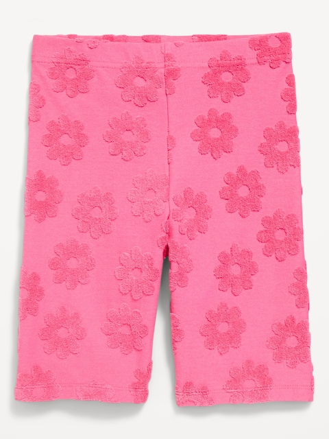 Long Towel Terry Biker Shorts for Girls