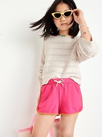 View large product image 3 of 5. Dolphin-Hem French-Terry Cheer Shorts for Girls
