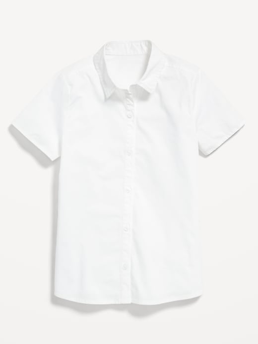 View large product image 1 of 1. School Uniform Short-Sleeve Poplin Shirt for Girls