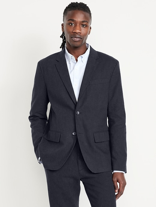 Image number 1 showing, Linen-Blend Blazer