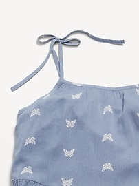 View large product image 4 of 4. Printed Sleeveless Gauze Tiered Dress for Girls