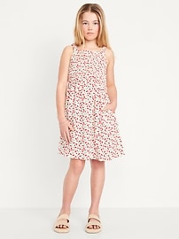 Image number 1 showing, Printed Sleeveless Smocked Dress for Girls