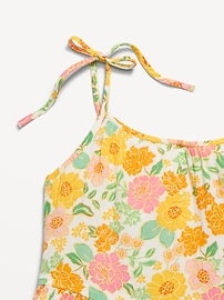 View large product image 3 of 3. Printed Sleeveless Double-Weave Tiered Dress for Girls