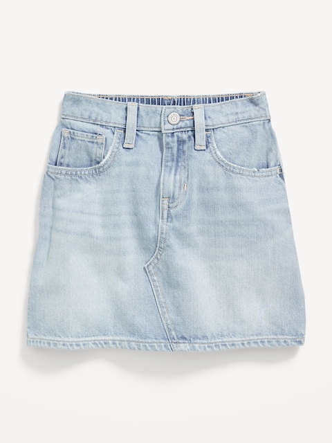 Jupe en denim à taille haute pour fille