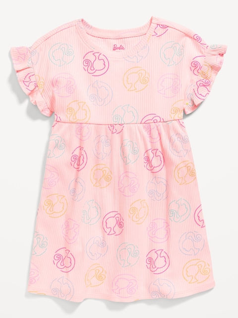 Ruffle-Sleeve Licensed Graphic Dress for Toddler Girls