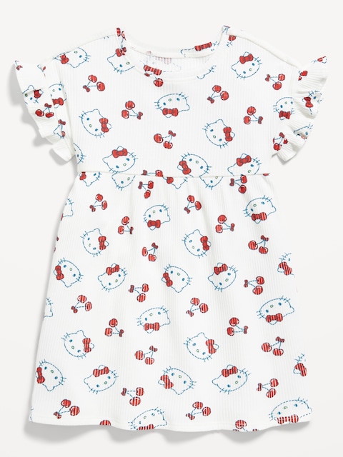 Ruffle-Sleeve Licensed Graphic Dress for Toddler Girls