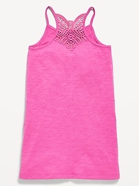 View large product image 3 of 3. Sleeveless Crochet Racerback Dress for Toddler Girls