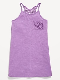 Image number 1 showing, Sleeveless Crochet Racerback Dress for Toddler Girls